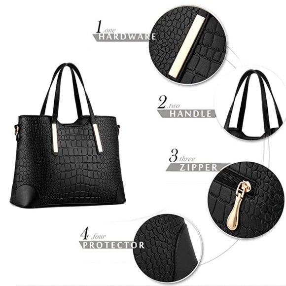 Purse and Handbag Satchel Shoulder Tote + Wallet - Picture 2 of 6